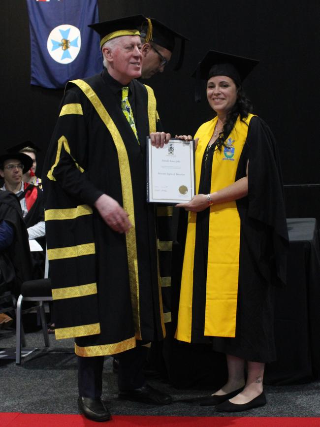 Danielle Gibbs graduated with an Associate Degree of Education at the CQUniversity graduation ceremony in Bundaberg on December 14, 2023.