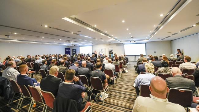 Collaboration helps build small-to-medium-enterprise capacity. Above, a ‘summit’ for SME representatives at the Defence Teaming Centre in Adelaide.