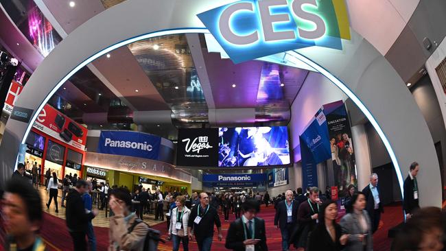 Attendees walk through the Las Vegas Convention Centre on the final day of the 2020 Consumer Electronics Show in Las Vegas, Nevada. Forced by the pandemic to go online, the massive annual gathering for the technology industry still wants to be a place for connections, even if virtual. Picture: AFP