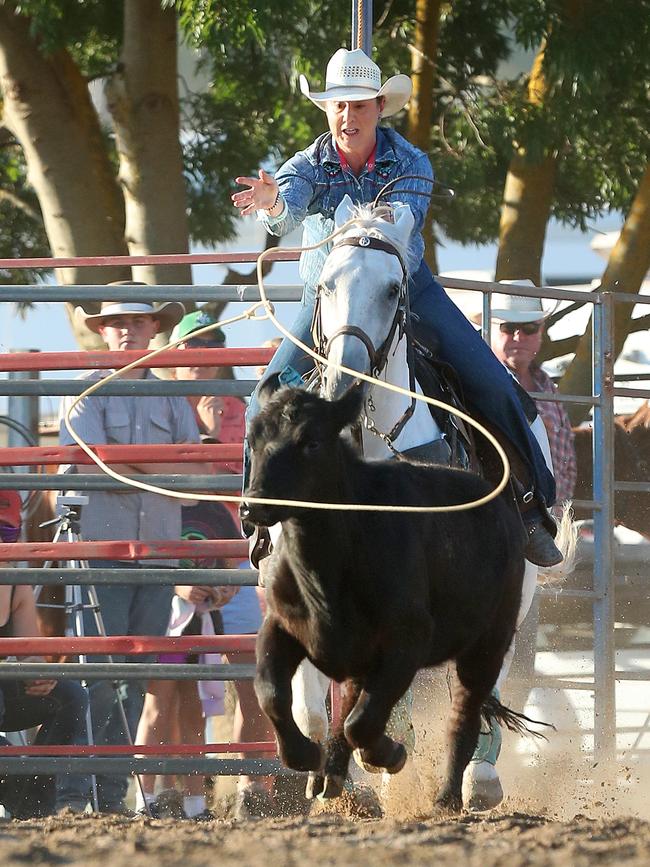 Breakaway Roping at the Merrijig Rodeo. Picture: Yuri Kouzmin