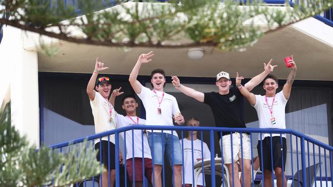 Schoolies at Surfers Paradise on The Gold Coast. Photograph: Jason O'Brien / Sunday Mail