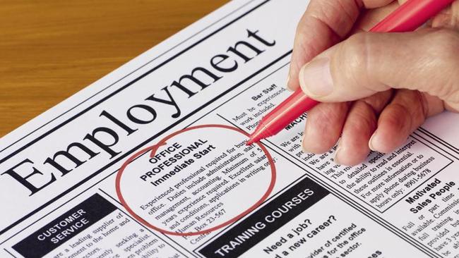 Job in the Employment Section of Newspaper