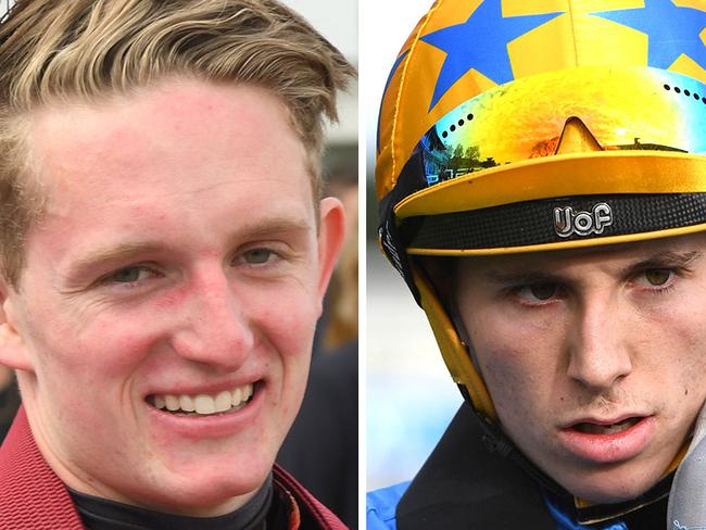 Jockeys Michael Poy (left) and Lewis German. Pictures: File