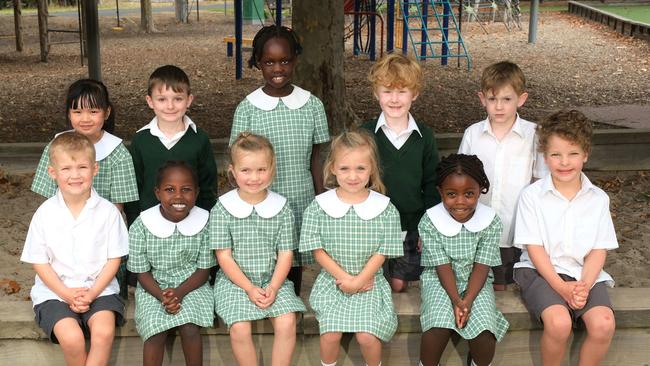 Covenant College Bell Post Hill. Back Row: Mila Chan, Leo Nauta, Sarah Door, Solomon Lawson, Harry Mahon Front Row: Henry Horman, Nyedhiel Gach, Evie Williams, Audrey Hardgrave, Muku Nyanhanda, Zach Stronebrink. Picture Mark Wilson
