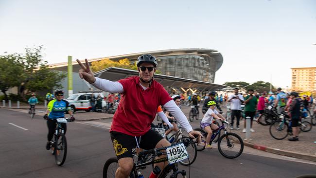 Joel Bowden at the Top End Gran Fondo 2024. Picture: Pema Tamang Pakhrin