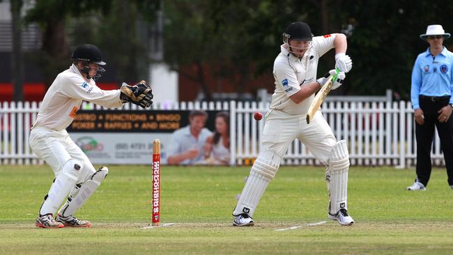 Penrith batsman Jonathon Sammut on his way to 123.