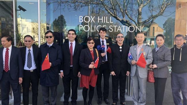 The gathering at Box Hill Police Station.