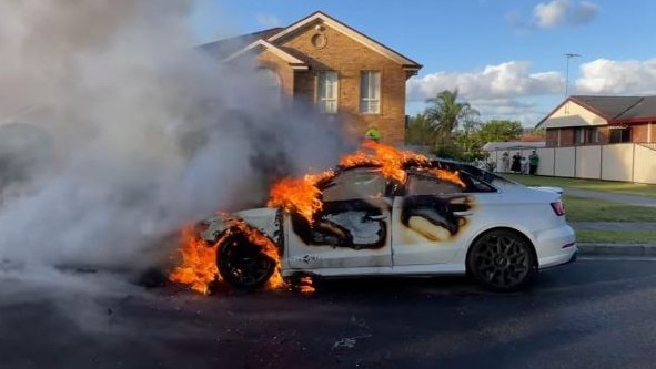 The task force will look into a shooting on Sutherland Street in Canley Vale in 2024 in which an abandoned car was found on fire on Bathurst St in Wakeley shortly after shots were fired. Picture: Supplied