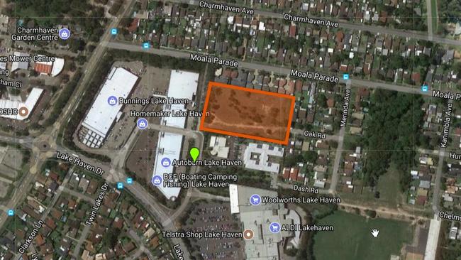 Location of a new housing development i the heart of Charmhaven.