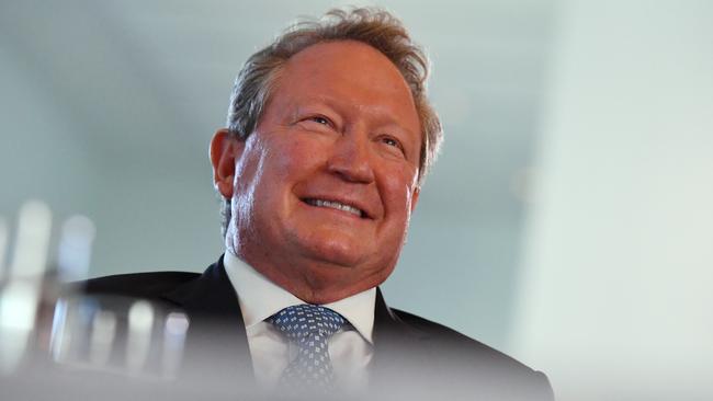 Fortescue Metals Group chairman Andrew Forrest. Picture: AAP