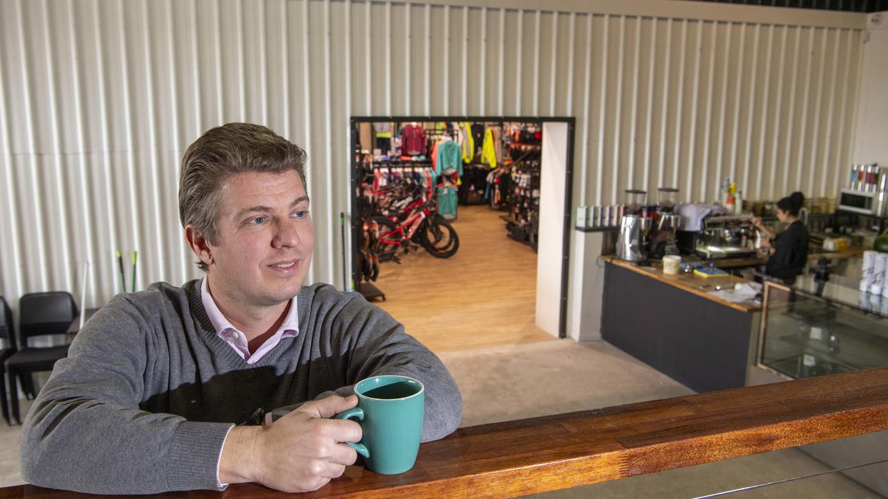 NEW BREW: Bikeline owner Marcel Govers has opened Cafe de Velo. The business owner hopes the health-driven cafe will serve as a hotspot for people who want to live a fit and healthy lifestyle and drive the tourism industry with its new bike hire services. Picture: Nev Madsen.