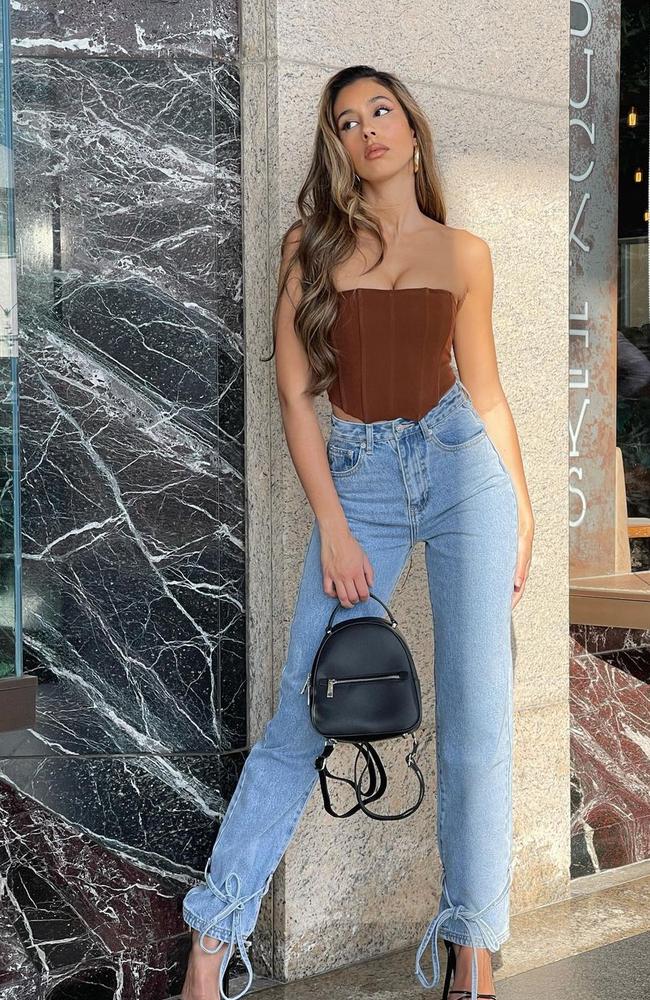 Former Love Island star Amelia Marni is also a fan of the 100 per cent cotton jeans. Picture: Instagram