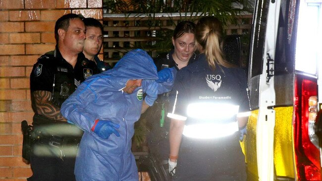 Two men were allegedly stabbed by a third person at a unit complex in Dutton Park Picture: David Clark