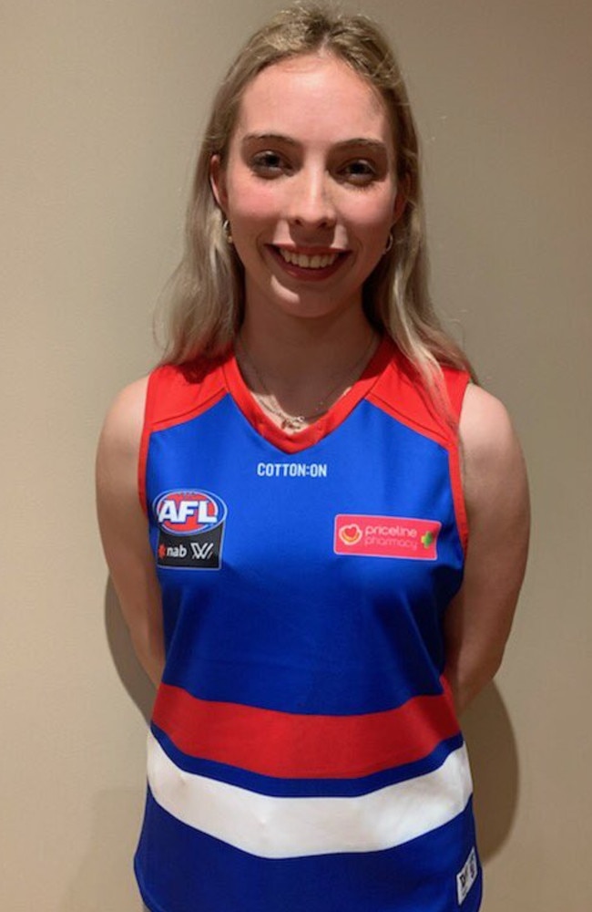 New AFLW Bulldog Sarah Hartwig.