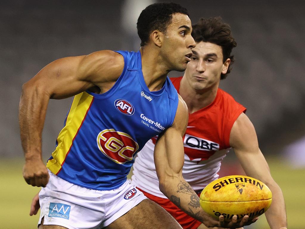 Touk Miller was once again a shining light for the Suns, chalking up more disposals than any other player on the ground. (Photo by Robert Cianflone/Getty Images)