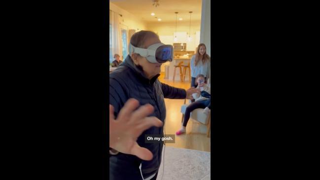 Granny trying out VR goggles has hilarious reaction