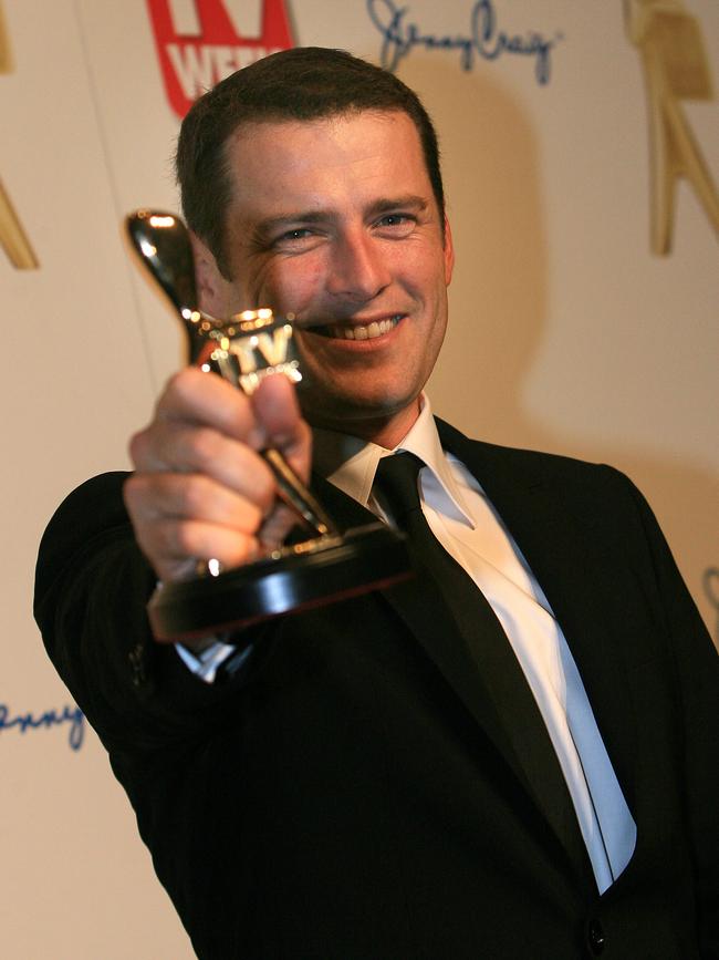 Karl Stefanovic with his Gold Logie in 2011. 