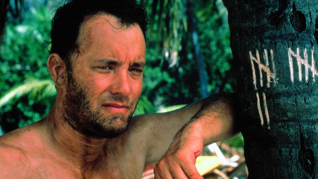 Actor Tom Hanks in scene from Cast Away.