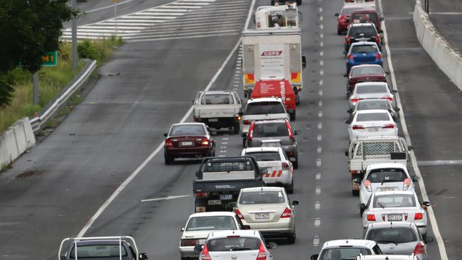 Congestion on an M1 entrance. Picture Darren England.