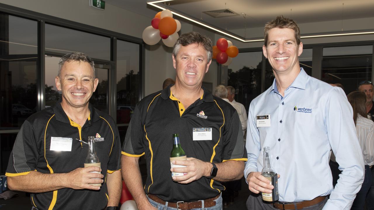 Manie Saayman, Chris Cilliers and Neil Gardner at the Resource Industry Networks 20th Anniversary Celebration. Picture: Michaela Harlow