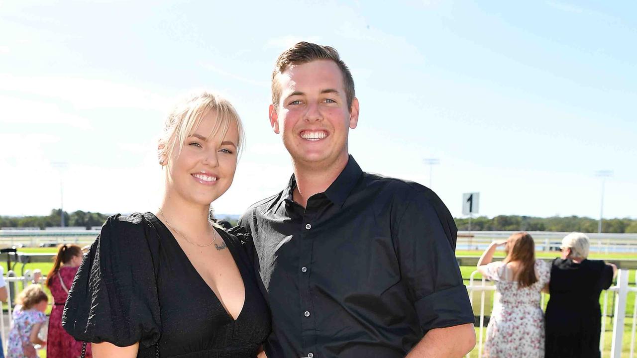 Brayden Hedley and Alyshe Anderson at Coast to Coast Raceday, Corbould Park. Picture: Patrick Woods.