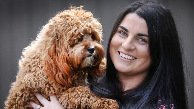 Devoted dog owner Holly Gove treats her cavoodles ‘like children’. Picture: David Caird