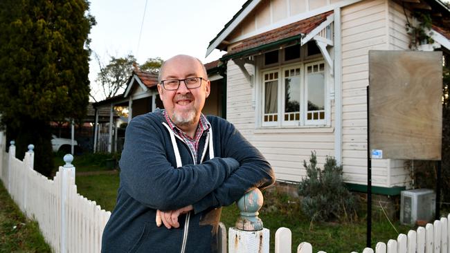 Thornleigh Heritage Hospital House member Christopher Russell poses for a photo outside 22 Bellevue Street in Thornleigh. Pic: AAP Image/Joel Carrett