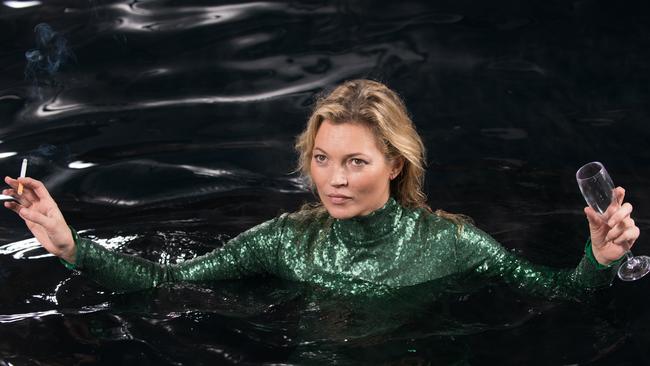 Presumed dead. Kate Moss as she appears in a scene from the film, Absolutely Fabulous The Movie. Picture: David Appleby/Fox Searchlight Pictures