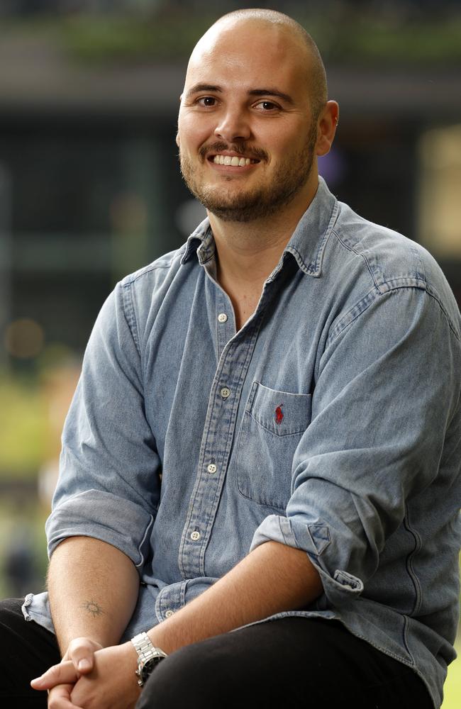 Jack Lo Russo who is studying Master of Teaching (Secondary) at the University of New South Wales, is one of the first recipients of the federal government’s $10,000 a year teaching scholarships. Mr Lo Russo has transitioned to teaching after almost a decade working in IT. Picture: Jonathan Ng