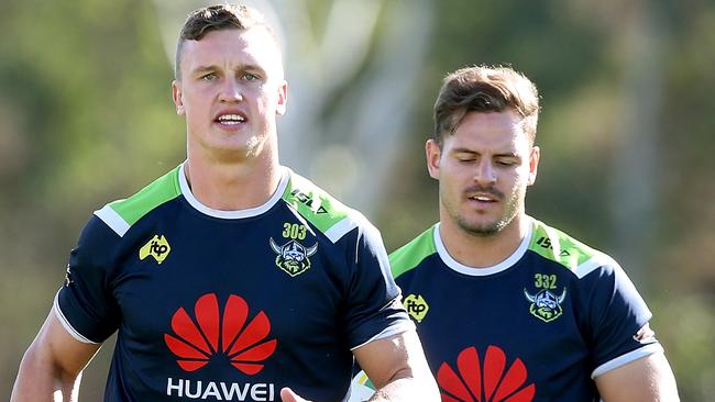 Jack Wighton is expected to play alongside Aidan Sezer in a new-look Raiders halves pairing. Picture: Kym Smith