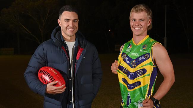 Shane Edwards designed Golden Grove’s 2023 Indigenous guernsey. Picture: Keryn Stevens