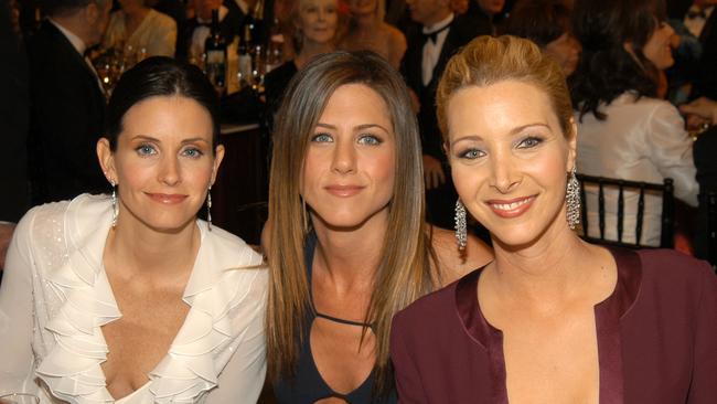 ‘Friends’ actress Lisa Kudrow, right, revealed that her firing from ‘Frasier’ ultimately led to her role as Phoebe on the popular sitcom co-starring Courteney Cox, left, and Jennifer Aniston, centre. Picture: Getty Images