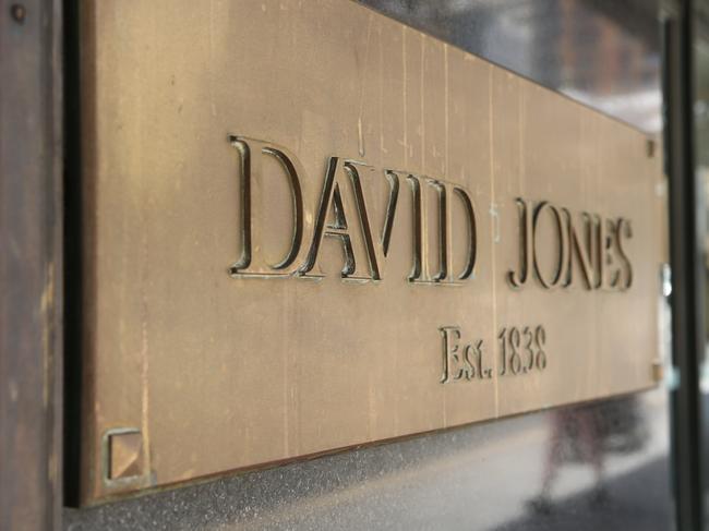 04/11/2022. DAVID JONES department store. Business stock logo pictures. Sydney CBD. Britta Campion / The Australian