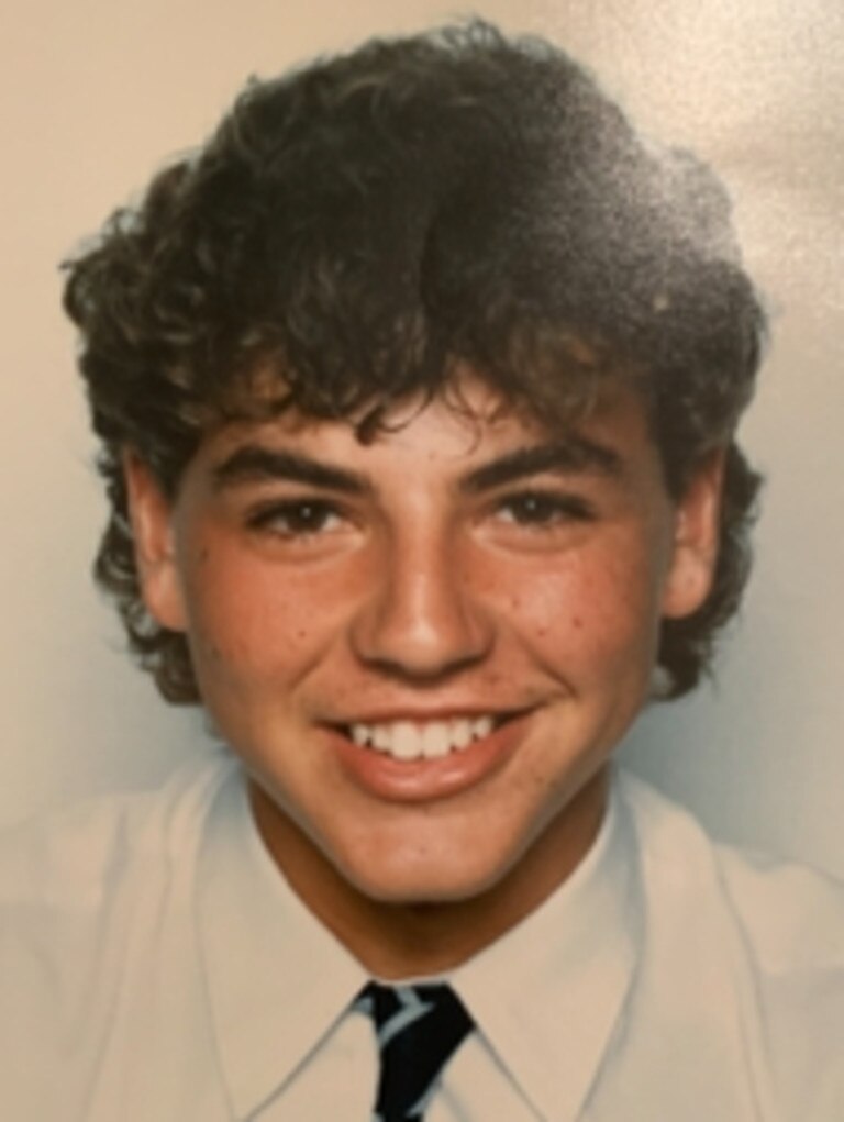 Mr Maras pictured in 1986 in Year 11 at Pulteney Grammar School.