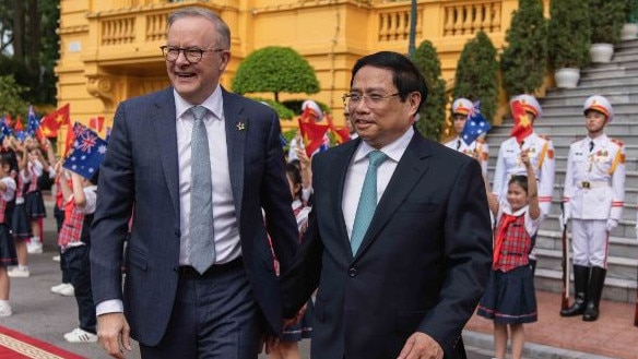 Mr Albanese made representations to Vietnam's Prime Minister Pham Minh Chinh during their meeting in Hanoi on Sunday. Picture: Twitter