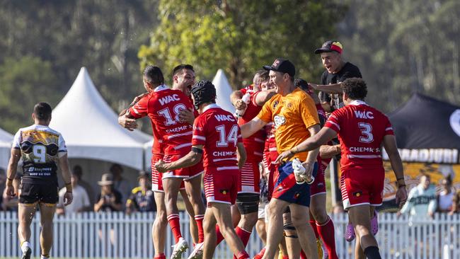 Men's Koori Knockout grand final, Walgett Aboriginal Connection vs Wiradjuri Aboriginal Rivers. Picture: Andrea Francolini