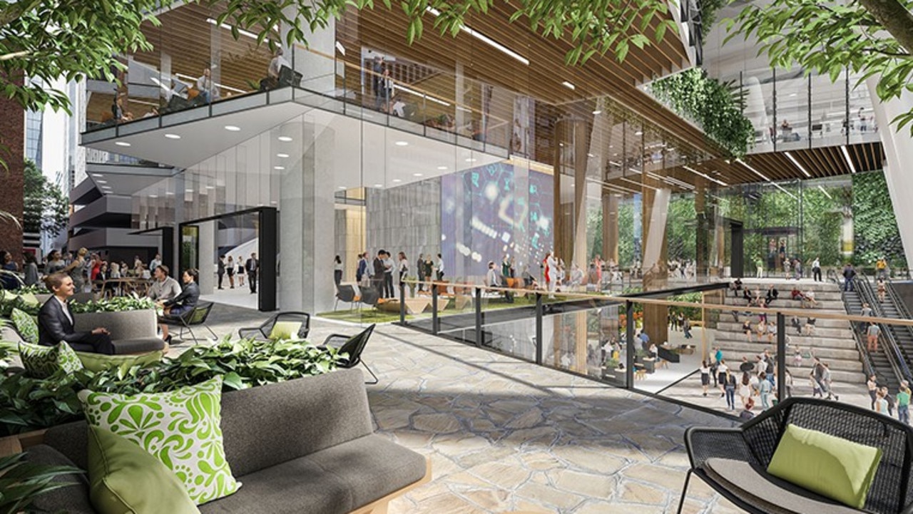 An artist's impression inside of 360 Queen St in the Brisbane CBD.