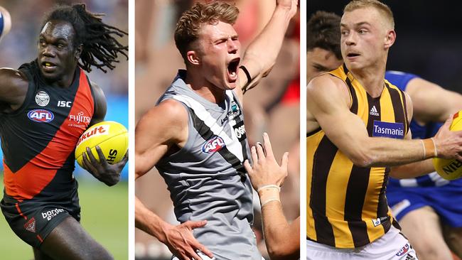 AFL cult heroes Anthony McDonald-Tipungwuti, Xavier Duursma and James Worpel.