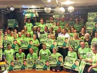 SEA OF GREEN: Public education supporters with speakers at the community forum in Woolgoolga. Picture: Tim Danaher