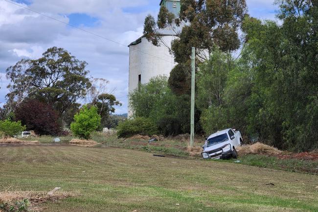 Huge storms late Sunday caused a massive flash flood in the middle of the night in Eugowra, with houses washed off their foundations, and cars and other items strewn though the town. Picture: Chris Watson/Farmpix Photography
