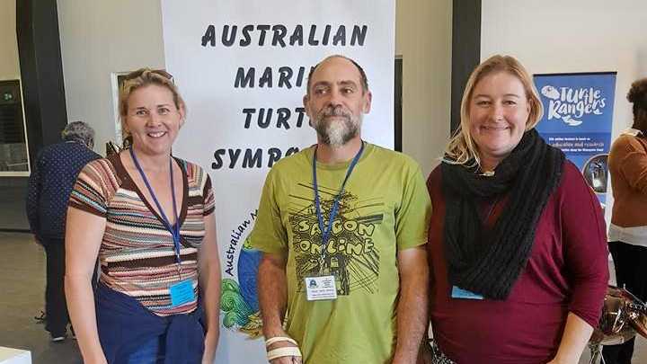 TURTLE HELPERS: Jodi Jones, Karl French and Megan Ellis attended the recent Turtle Symposium in Bundaberg.