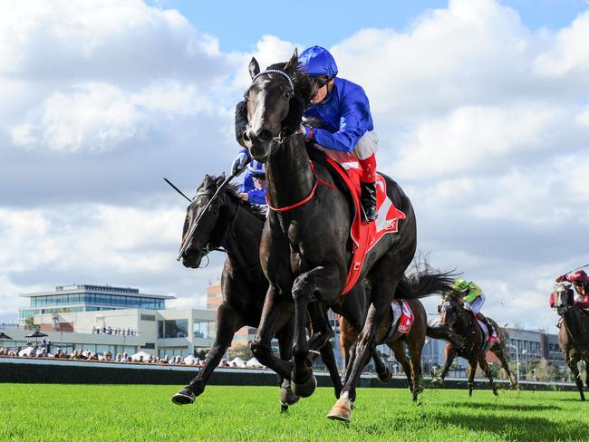 Craig Williams and Antelucan combine to take out the first race. Picture: Getty Images