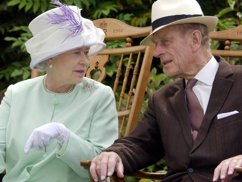 The Queen and Prince Philip, pictured in July 2002. Picture: Fiona Hanson/AFP