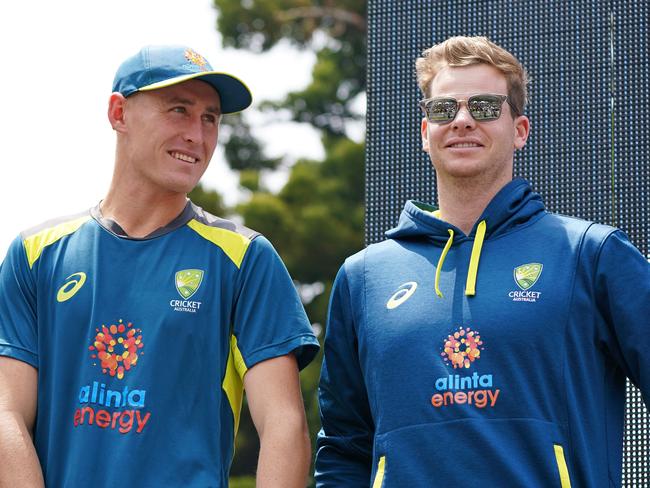 Marnus Labuschagne and Steve Smith are two peas in a pod. Picture: AAP/Scott Barbour