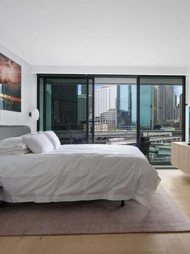 One of the bedrooms inside the Circular Quay unit.