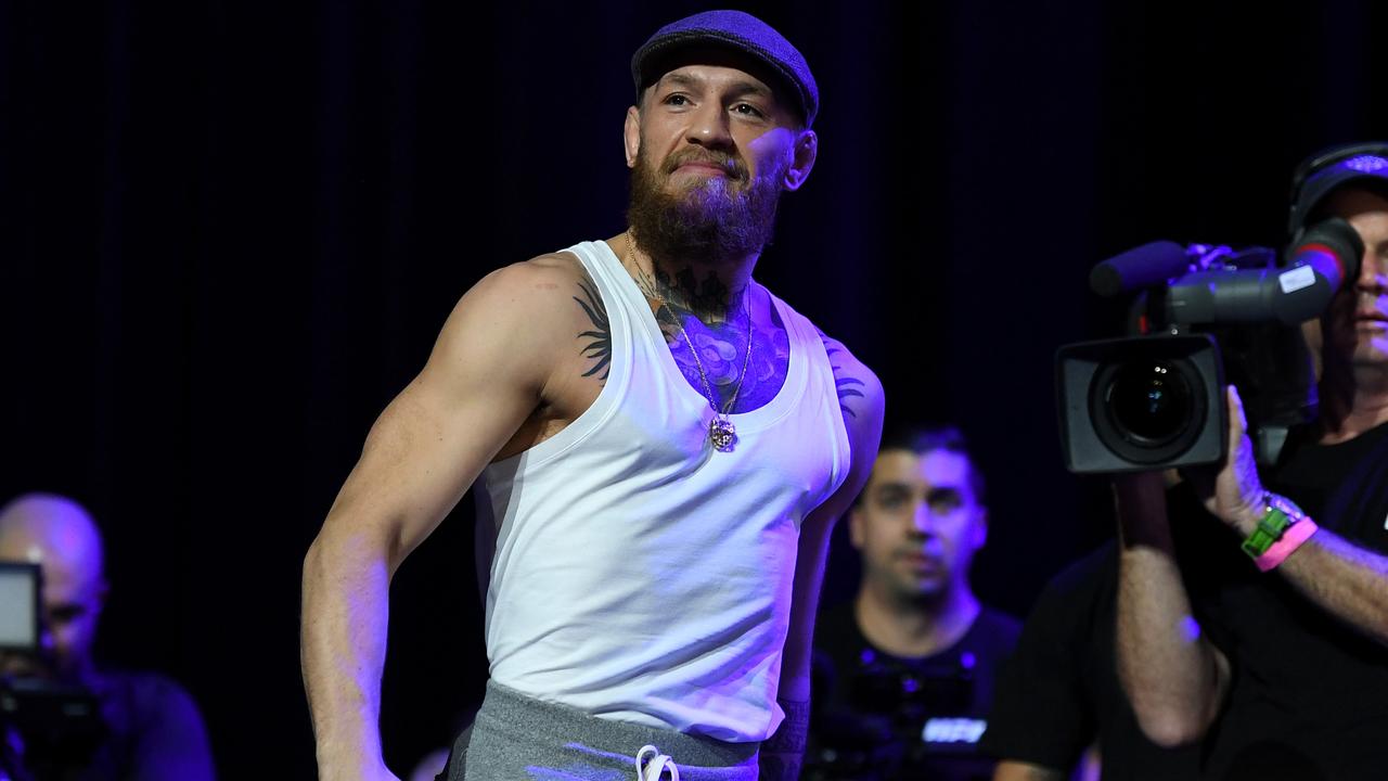 Conor McGregor arrives at the UFC 229 Press Conference.