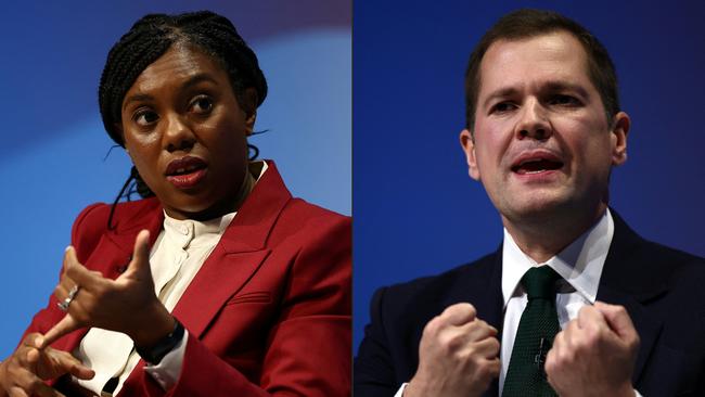 Kemi Badenoch received 42 votes from fellow Tory MPs while Robert Jenrick picked up 41 on Wednesday. Pictures: AFP