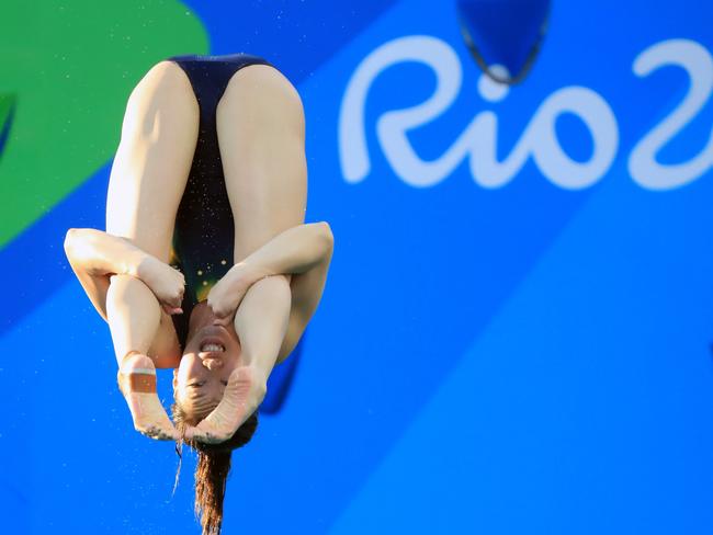 Rio Olympics 2016. The 3m Springboard Final in the Diving at the Maria Lenk Aquatic Centre. Australia's Esther Qin in action. Picture: Alex Coppel.
