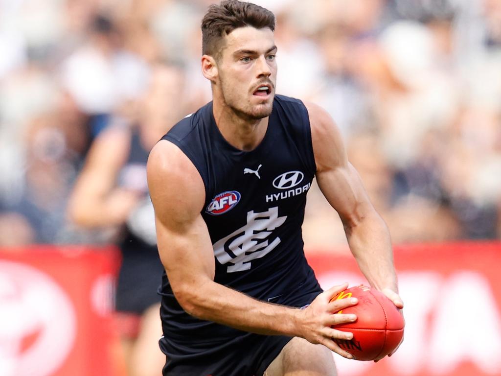 Recruit George Hewett has enjoyed a stunning emergence at the Blues. Picture: AFL Photos/Getty Images