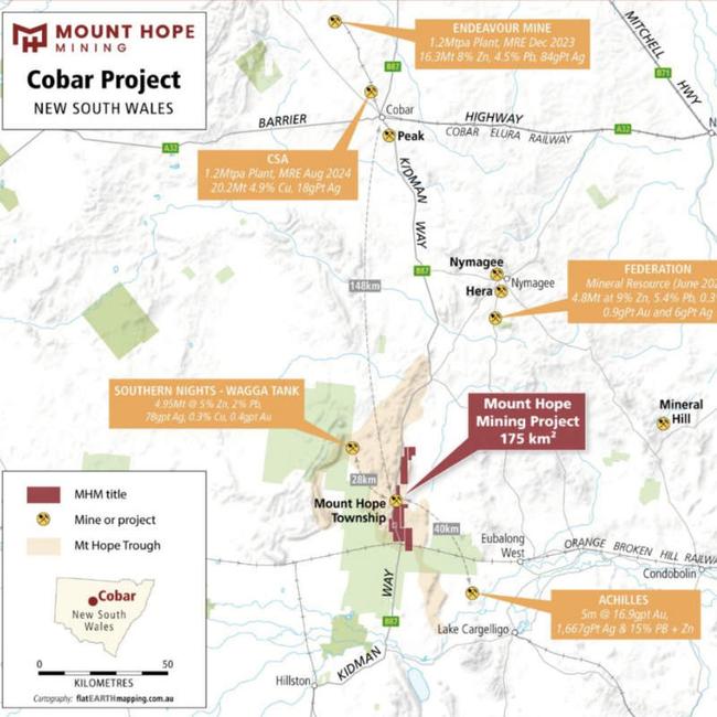 The Mount Hope project in NSW’s Cobar region. Pic: Mount Hope Mining